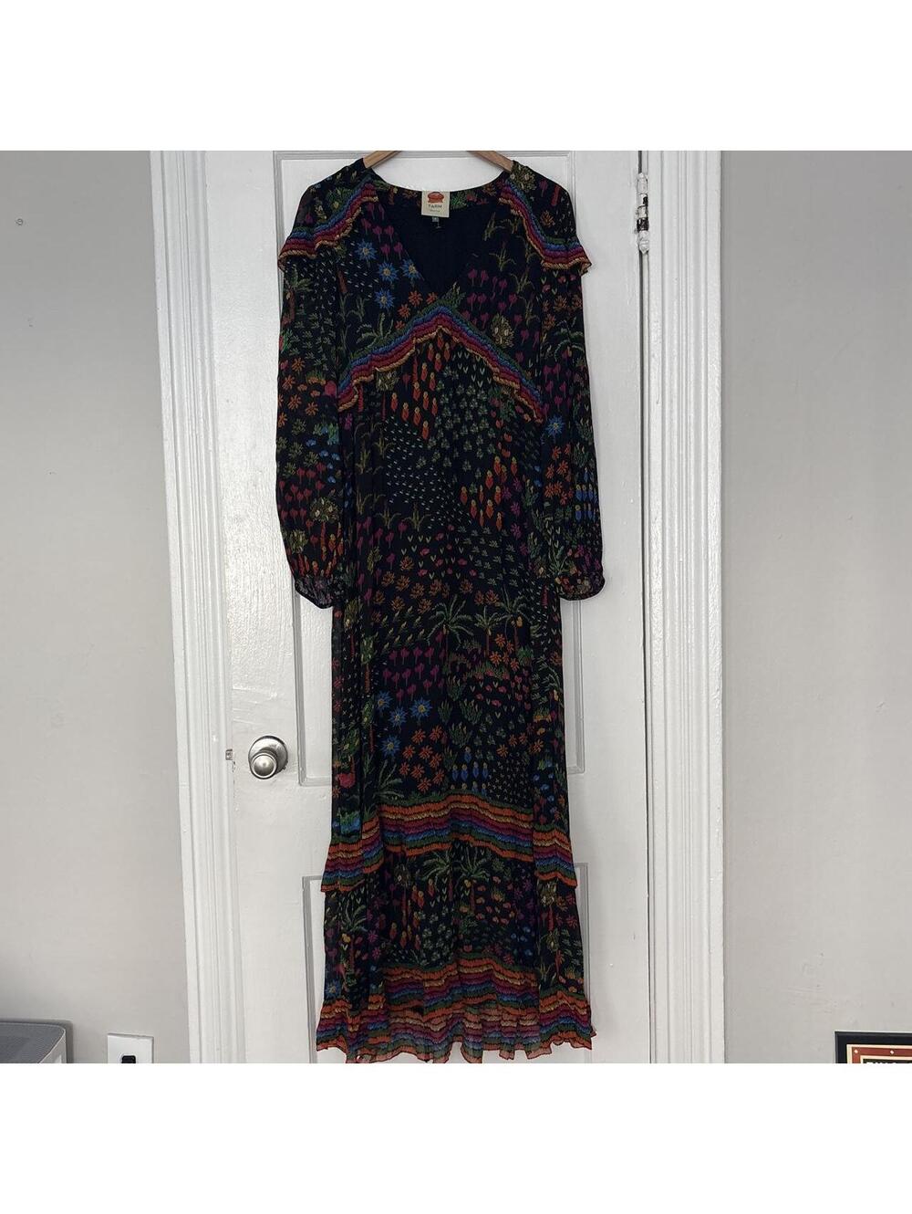 Farm Rio Women's Multi and Black Dress